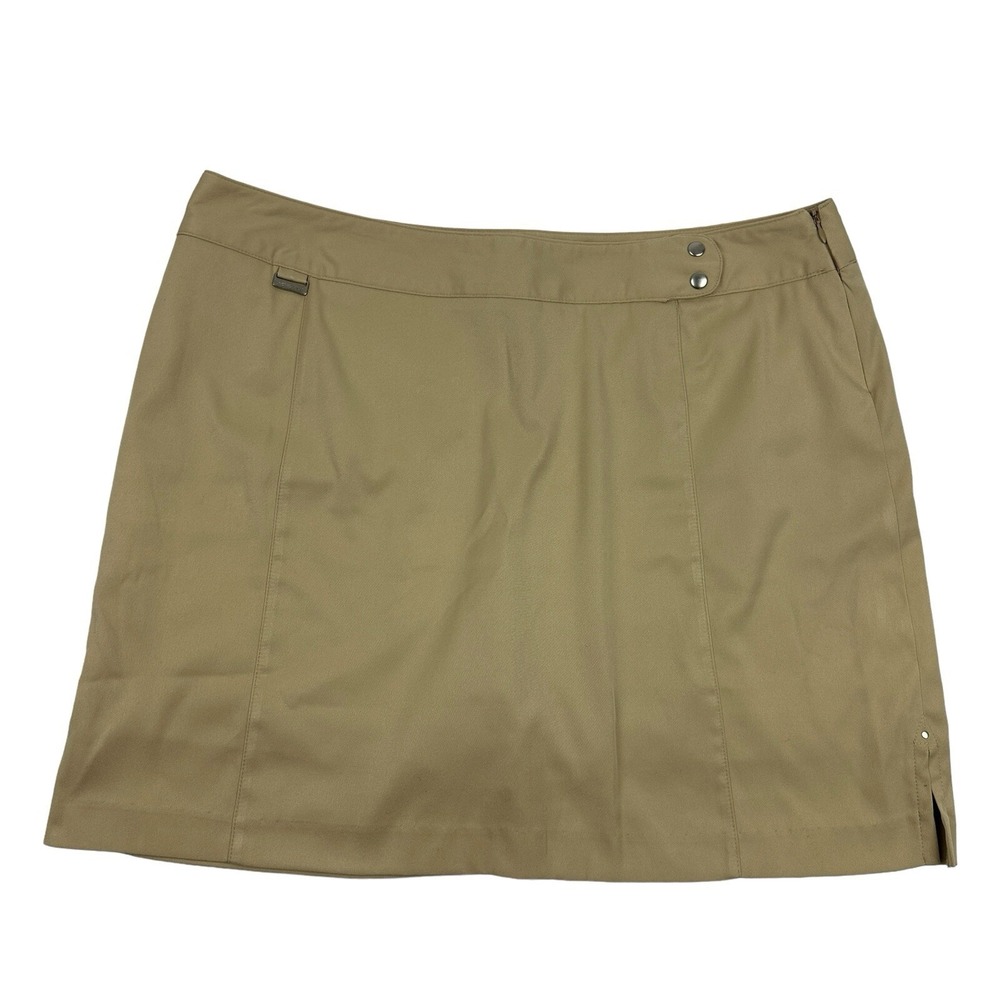 VTG Bette & Court Tan Brown Skort Skirt W/ Shorts Sz 8 Tennis Golf Stretch